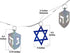 Iconikal Decoration Ornament Garland, Hanukkah, 9-Foot Length, 4-Pack