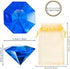PANTIDE 35Pcs Acrylic Diamond Gems Jewels Alloy Gold Round Ring Set The Blue Hedgehog Chaos Emeralds Power Rings Party Favor Supplies Cake Decoration Pirate Treasure Chest Hunt for Kids with Bag