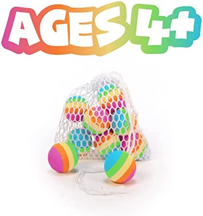 Hog Wild Rainbow Popper Refill Balls, 12 Pack - for Poppers and Power Popper Toys - Age 4+