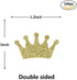Gold Glitter Double Sided Crown Paper Confetti for Table Wedding Birthday Party Decoration,1.2 inch in Diameter(100pcs)