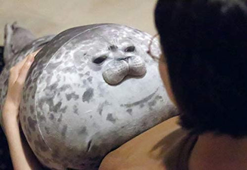 MerryXD Chubby Blob Seal Pillow,Stuffed Cotton Plush Animal Toy Cute Ocean Medium(17.6 in)