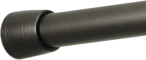 iDesign Cameo Metal Tension Rod, Adjustable Customizable Curtain Rod for Bathtub, Shower Stall, Closet, Doorway, 26-42 Inches, Bronze