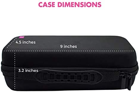 TAKECASE Carrying Case Compatible with Nintendo Switch Lite - Includes Pouch That Fits Adapter/Charger, Accessories, and 16 Games Storage - Perfect for Travel - Pink/Black