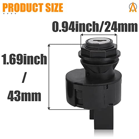 QAZAKY Ignition Key Switch Compatible with Polaris Sportsman 300 325 400 450 500 550 570 600 700 800 850 1000 Ranger RZR ATV UTV 4010390 4011002 4011142 4012164 4012165