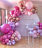 GIHOO Hot Pink Balloon Garland Arch Kit, 140Pcs Pink Rose Gold Chrome Balloons for Birthday Wedding Party Balloons Decorations, Baby Shower Decorations for Girl