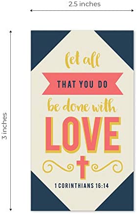 Religious Motivational Quote Cards / 2" x 3.5" Flat Business Card Size / 50 Positivity Cards / 25 Uplifting Christian Designs
