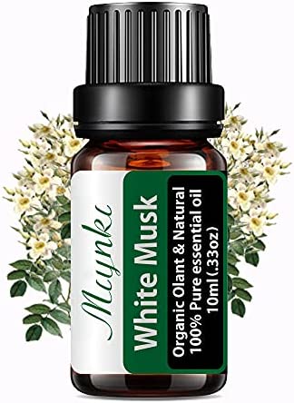 White Musk Essential Oil for Diffuser for Home Office Bedroom Bathroom Study Living Yoga Spa Large Room Outdoors-10ml