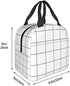 White Checkered Bags, Reusable Snack Bag Food Container For Boys Girls Men Women School Work Travel Picnic Waterproof Outdoors Game Handbags For Adults