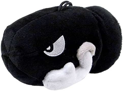 Little Buddy Super Mario All Star Collection 1426 Bullet Bill Stuffed Plush, 6",Multi-colored