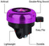 Kids Bike Bell, Aluminum Bicycle Bell for Kids Girls Toddlers Gifts, Cute Clear Sound Children's Bike Accessories Bell Ring, Adjustable Size Lovely Bike Horn Purple