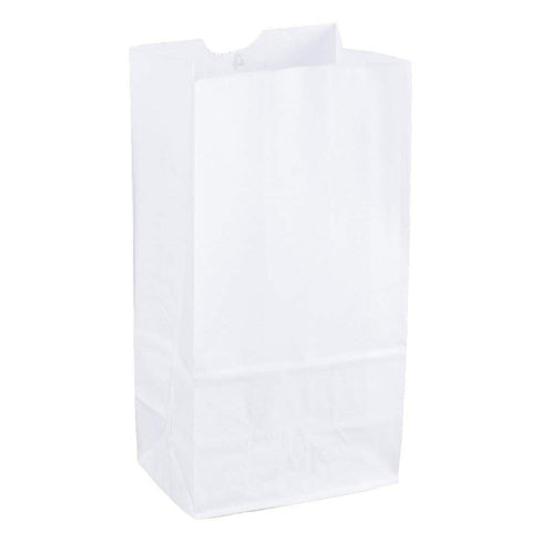 Perfect Stix 4lb Kraft White Paper Bags - Pack of 125ct (Kraft White Bag 4-125)