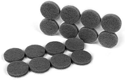 Slipstick Premium Wool Felt Furniture Feet Pads / Chair Leg Floor Protectors (1 Inch Round) Includes 16 Wool Blended Felt Feet Pads with Peel and Stick Adhesive, Gray, CB113