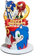 49Pcs Blue Hedgehog Cake Topper Cupcake Decoration Birthday Soni Supplies 2022 Soni