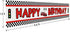 Lager Race Car Happy Birthday Banner, Red Racing Themed Party Supplies Decorations, Let's Go Racing Checkered Flag, Backdrop Background Table Cover (9.8 x 1.6 feet)