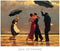 The Singing Butler Jack Vettriano Umbrella Love Dancing Beach Rain, Overall Size: 19.75x15.75, Image Size: 18.5x13.5
