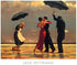 The Singing Butler Jack Vettriano Umbrella Love Dancing Beach Rain, Overall Size: 19.75x15.75, Image Size: 18.5x13.5