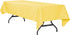 Mountclear 12-Pack Disposable Plastic Tablecloths - 54 x 108 Inch Size Table Cloth Ideal Rectangular Table Covers for Any Tables Upto 8 Feet Long Easy Clean-up of Post-Event Mess (Yelow)