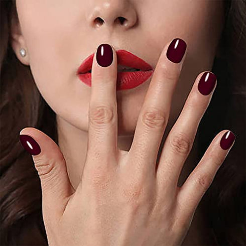 WOKOTO 20 Sheets Solid Color Nail Polish Strips Stickers Self-Adhesive Stick On Gel Nail Strips Full Nail Wraps for Women Nails Art with Nail File