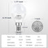 SHINESTAR 12-Pack E12 LED Ceiling Fan Light Bulbs 5000K Daylight, Small Candelabra Base 6w (60w Equivalent), Globe Shape A15 Bulbs, High CRI 85+ for Natural and Radiant Colors, Non-Dimmable