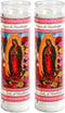 greenbier Prayer Candles - Lady of Guadalupe Candle (2 Pc) Great for Sanctuary Vigils and Prayers - Unscented Glass Candle Set - Jar Candles - Devotional Spiritual Religious Church Cemeteries