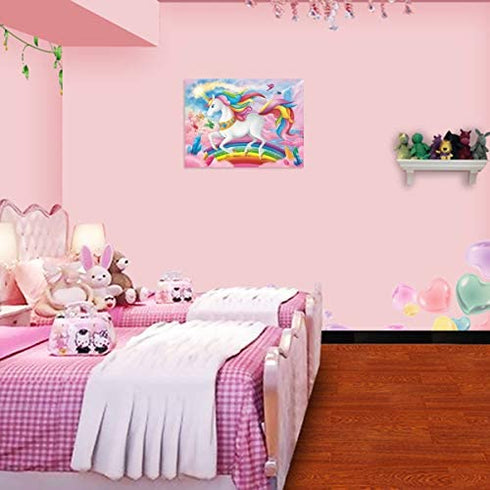 DIY 5D Unicorn Full Drill Diamond Painting by Number Art Kits for Adults Kids Home Wall Decor 11.8x15.7 inch (Unframe)