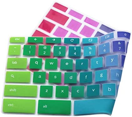 Silicone Keyboard Cover Compatible for 2017/2018 Samsung Chromebook 11, 11.6" Samsung Chromebook 2 XE500C12, 11.6" Samsung Chromebook 3 XE500C13 XE501C13 (Rainbow)