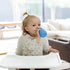 ez pz Mini Cup + Straw Training System - 100% Silicone Training Cup for Infants + Toddlers - Designed by a Pediatric Feeding Specialist - 12 Months+ (Blue)