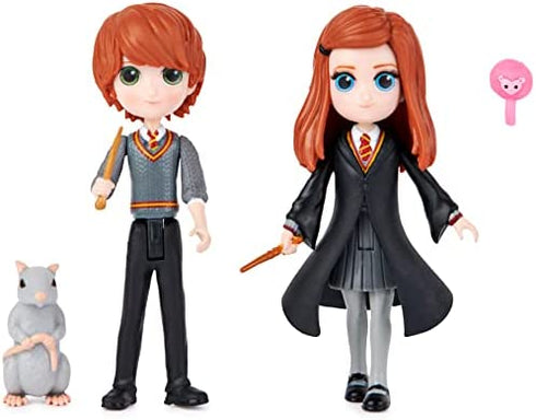 Wizarding World Harry Potter, Magical Minis Ron and Ginny Weasley Friendship Set with 2 Creatures, Kids Toys for Ages 5 and up