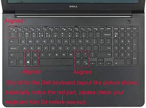 Keyboard Cover Skin Compatible with 15.6" Dell Inspiron 15 3000 5000 7000 Series; 15.6 inch Dell G3 G5 G7 Series; 17.3" Dell Inspiron 17 5000 Series; 17.3" Dell G3 Series (with Numeric Keypad) Black