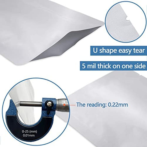 30 Pieces 4 Sizes Mylar Bags Assorted Sizes, 5 Mil Mylar Bags for Food Storage (Size: 5 × 7, 1 Quart/2 Quart/1 Gallon Mylar Bags)