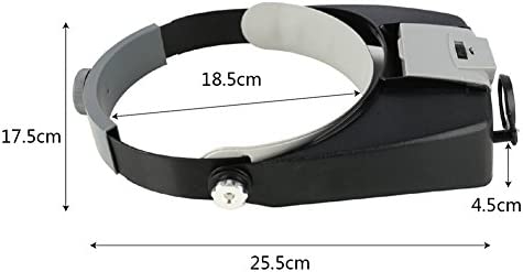 Beileshi Head Magnifier LED Illuminated Multi-Power Helmet Magnifying 1.5X 3X 8.5X 10x Magnifying Tools for Watch Repair, Arts & Crafts or As General Reading Aid
