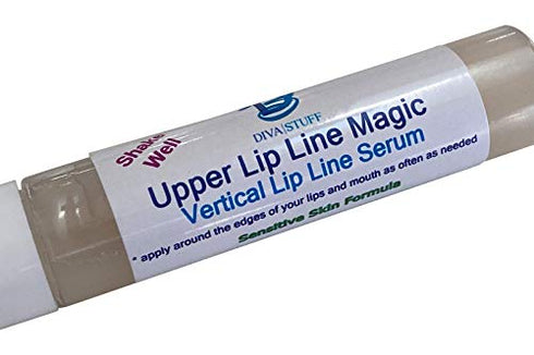 Upper Lip Line Magic For Vertical Lines Above the Lips, Sensitive Skin Formula With Hyaluronic Acid, Papaya Extract, Black Algae, Kalahari Melon and More, By Diva Stuff