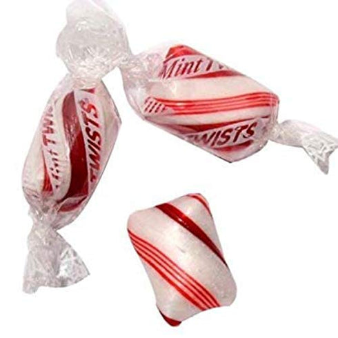 Hard Peppermint Candy Twists Individually Wrapped Mint Candies, 5 Ounce, Pack of 2
