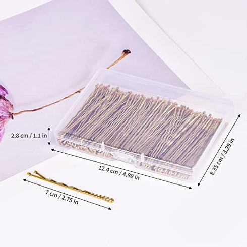Large Bobby Pins Blonde,MORGLES 2.75" Jumbo Hair Pins Blonde Long bobby Pins for Thick Hair for Women Girls with Box-120 count