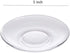 Sizikato 6pcs Clear Glass Snack Plate, Restaurant Dessert Plate, Tea Table Decoration Tea Bag Holder. 5 Inch