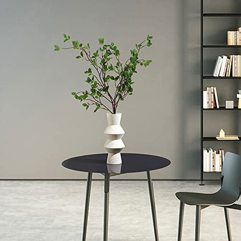 Whonline 43.3inch Artificial Greenery Stems, 2pcs Artificial Greenery Faux Branches for Vase Filler, Faux Ficus Twig with Green Eucalyptus Leaves for Home Office Decor