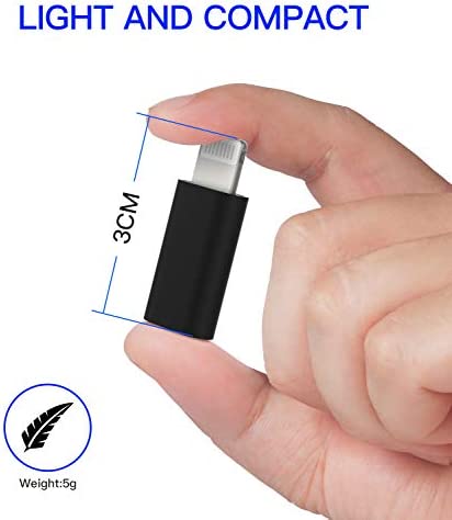 4Pack,USB C Female to Lightning Male Adapter,USB-C to Lightning Adapter,Lightning to USB C,Type C Cable Charger Adaptor for Apple iPhone 12 11 Mini PRO MAX XS XR X SE2 7 8Plus Ipad AIR USBC Charging
