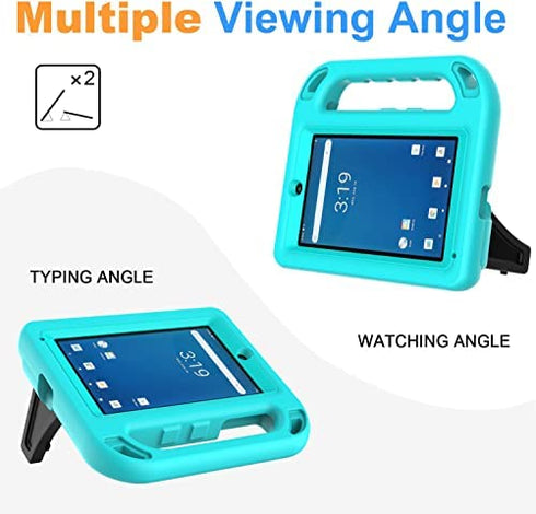 BMOUO Kids Case for Onn 7 inch Tablet,Onn 7 inch Tablet Case - Built-in Screen Protector, Shockproof Light Weight Protective Handle Stand Case for Onn 7" Android Tablet, Turquoise