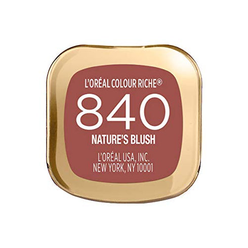 L'Oreal Paris Makeup Colour Riche Original Creamy, Hydrating Satin Lipstick, 840 Nature's Blush, 1 Count