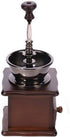 A + kitchen Wooden Manual Coffee Grinder Vintage Style Hand Coffee Mill Burr Coffee Grinder with Ceramic Hand Crank+Wooden Manual Coffee Grinder Cleaning Brush, Brown, 20 x 9.5 x 16.5 cm (A3329)