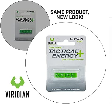 Viridian CR 1/3N Tactical Energy Plus Lithium Batteries, 3 Volt (Retail Pack of 4)
