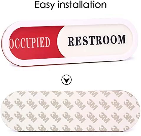 Vacant Occupied Sign(2 pack)for Home Office Hotles Hospital Restroom,Slider Door Sign (Tells Whether Room Vacant or Occupied), 6.7'' x 2''