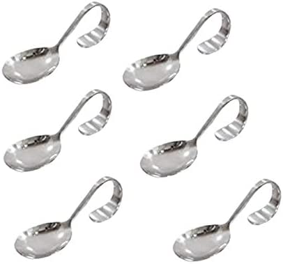 Sunrise Kitchen Supply 6 Pack Appetizer/Canape Serving Spoons (Oval)