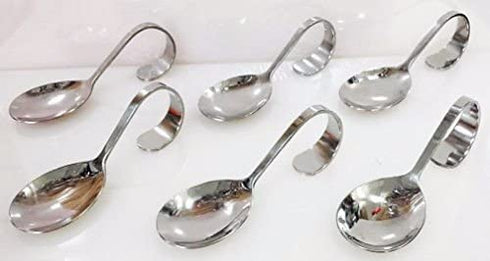 Sunrise Kitchen Supply 6 Pack Appetizer/Canape Serving Spoons (Oval)