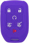 SEGADEN Silicone Cover Protector Case Holder Skin Jacket Compatible with Chevrolet GMC 6 Button Remote Key Fob CV4617 Deep Purple