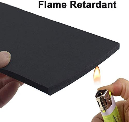 Foam Insulation Neoprene Sheets with Adhesive,Multi-Function Soundproof Large Marine Closed Cell Neoprene Rubber Roll (W?12 Inch T:1/8 Inch L:59 Inch,Black)