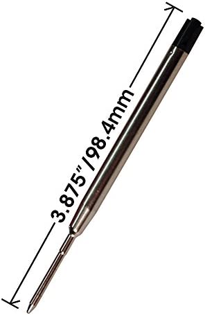 6 - Black Parker Compatible Ballpoint Pen Refills. Smooth Writing German Ink and 1mm Medium Tip. #1782467