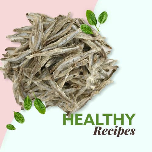Dried Anchovy Headless Deep-frying as Snack or add flavor to soups, side dish Product of Thailand 3.5 Oz.(100)