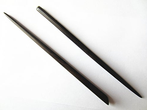 Myhsmooth Zz-bs-zg 2 Count Hair Sticks Natural Ebony (Black Sandalwood) Handmade Carved Hair Clip Shawl Hair Pins Pack of 2 Pcs