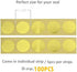 UNIQOOO 100pcs Gold Embossed Foil Blank Certificate Self-Adhesive Sealing Stickers - Perfect for Invitations, Certification, Graduation, Notary Seals, Corporate Seals, and Personalized Monogram Emboss